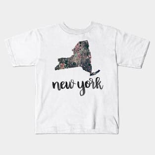 New York - calligraphy and abstract state Kids T-Shirt